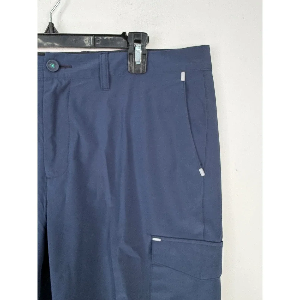 Tommy Bahama IslandZone Mens Size 36 Navy Blue Cargo Performance Golf Shorts
